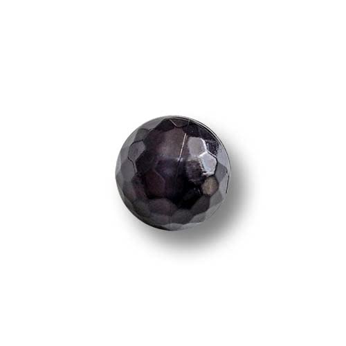 Knopfparadies - 10er Set süße, dunkelblaue (fast schwarze) Kugelknöpfe - wie facettiert. Ø: ca. 10mm! von Knopfparadies
