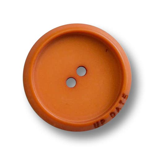 Knopfparadies - 10er Set terracottafarbene, napfförmige Zweilochknöpfe aus Kunststoff. Ø: ca. 13mm! von Knopfparadies