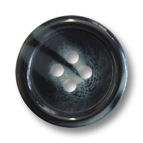 Knopfparadies - 10er Set zeitlose Vierlochknöpfe in grau blau meliert/Klassiker Ø ca. 20mm, Größe: 10 Knöpfe Ø ca.20mm Knopfparadies - 10er Set zeitlose Vierlochknöpfe in grau blau meliert/Klassiker Ø ca. 20mm, Größe: 10 Knöpfe Ø ca.20mm von Knopfparadies