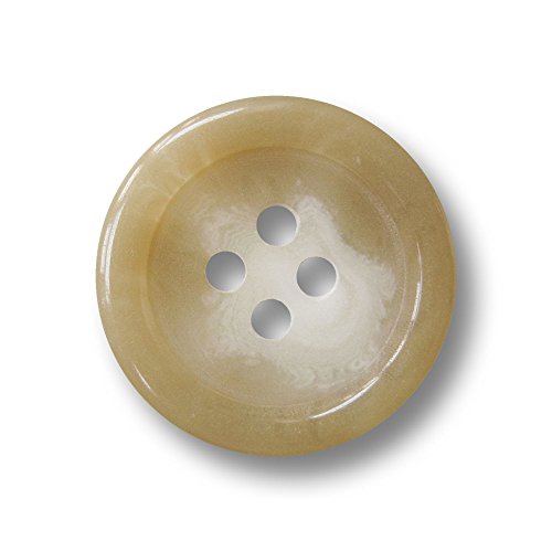 Knopfparadies - 15er Set günstige klassische Vierloch Kunststoff Knöpfe in Horn Optik / beige, transparent, naturweiß meliert / Kunststoffknöpfe / Ø ca. 20mm Knopfparadies - 15er Set günstige klassische Vierloch Kunststoff Knöpfe in Horn Optik / beige, transparent, naturweiß meliert / Kunststoffknöpfe / Ø ca. 20mm von Knopfparadies