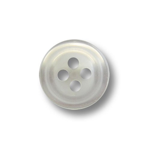 Knopfparadies - 15er Set hübsche kleine perlmutt weiße Vierloch Blusenknöpfe bzw. Hemdknöpfe aus Kunststoff/Perlmuttartig Weiß/Kunststoffknöpfe/Ø ca. 11mm von Knopfparadies