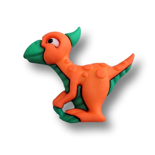 Knopfparadies - 3er Set zuckersüße Kinderknöpfe: Dinos/kleiner Saurolophus. Ø: ca. 19x21mm Knopfparadies - 3er Set zuckersüße Kinderknöpfe: Dinos/kleiner Saurolophus. Ø: ca. 19x21mm von Knopfparadies