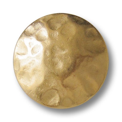 Knopfparadies - 5er Set altertümlich wirkende matt goldfarbene Ösen Metallknöpfe mit gehämmerter Oberfläche/Matt Goldfarben/Metall Knöpfe/Ø ca. 20mm von Knopfparadies