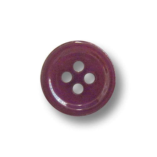 Knopfparadies - 5er Set kleine Perlmuttknöpfe, weinrot bis magentafarben, mit vier Löchern. Ø: ca. 12mm! von Knopfparadies