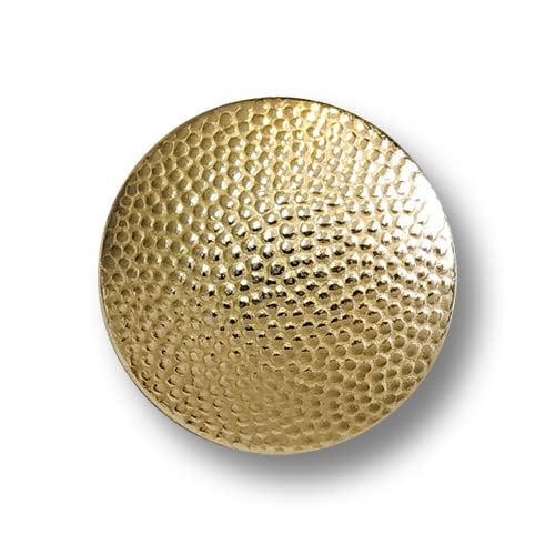 Knopfparadies - 6er Set goldfarbene klassische Uniformknöpfe gekörnt/Metallblech/Ø ca. 23mm von Knopfparadies
