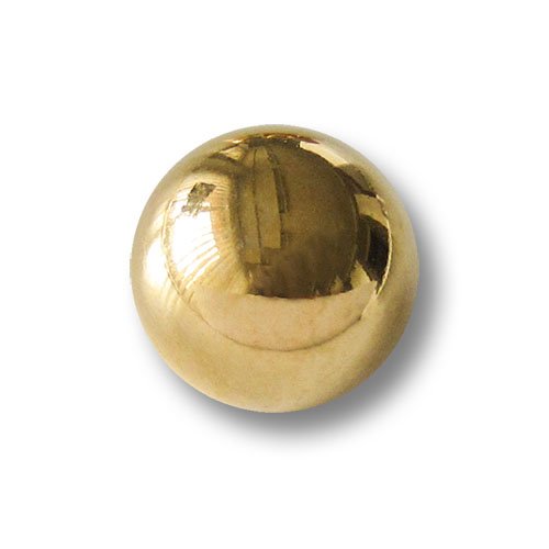 Knopfparadies - 6er Set kleine sehr stark gewölbte glänzend goldfarbene Metall Ösen Knöpfe in Halbkugel Form/glänzend goldfarben/Metallknöpfe/Ø ca. 15mm von Knopfparadies