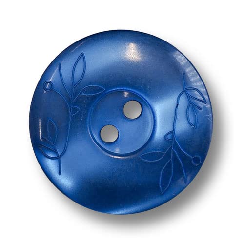 Knopfparadies - 8er Set blau schimmernde Zweilochnöpfe mit floralem Motiv. Ø: ca. 15mm! Knopfparadies - 8er Set blau schimmernde Zweilochnöpfe mit floralem Motiv. Ø: ca. 15mm! von Knopfparadies