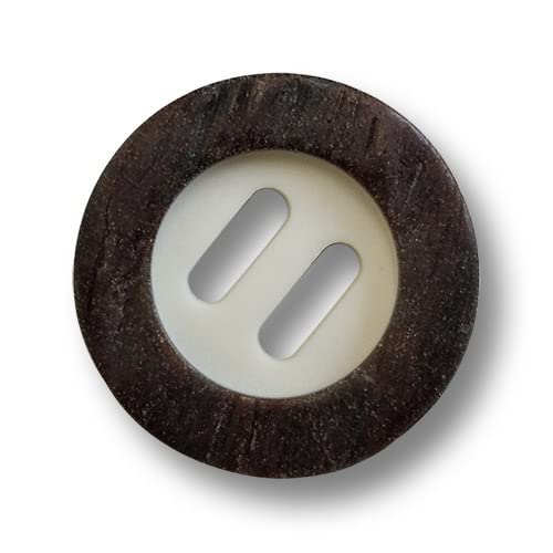 Knopfparadies - 8er Set leichte Trachtenknöpfe aus Kunststoff mit länglichen Knopflöchern. Ø: ca. 20mm! von Knopfparadies