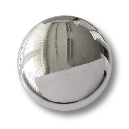 Knopfparadies - 8er Set silber glänzende, hochwertig verarbeitete Uniformknöpfe aus Metall. Durchmesser: ca. 18mm! von Knopfparadies