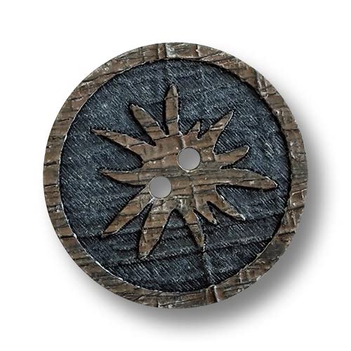 Knopfparadies - 8er Set urig wirkende, grau-braune Trachtenknöpfe aus Kunststoff. Ø: ca. 30mm! Knopfparadies - 8er Set urig wirkende, grau-braune Trachtenknöpfe aus Kunststoff. Ø: ca. 30mm! von Knopfparadies