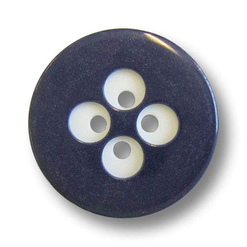 Knopfparadies - 8er Set verrückte blau-weiße Kunststoffknöpfe mit vier Löchern. Ø: ca. 25mm! Knopfparadies - 8er Set verrückte blau-weiße Kunststoffknöpfe mit vier Löchern. Ø: ca. 25mm! von Knopfparadies