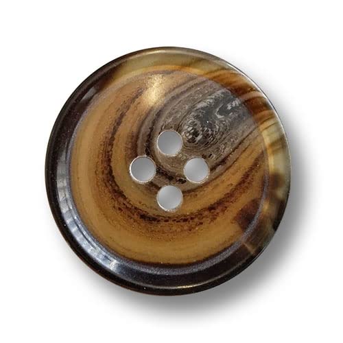 Knopfparadies - 8er Set zeitlose, braun gemaserte Kunststoffknöpfe, fast wie Büffelhornknöpfe. Ø: ca. 15mm! Knopfparadies - 8er Set zeitlose, braun gemaserte Kunststoffknöpfe, fast wie Büffelhornknöpfe. Ø: ca. 15mm! von Knopfparadies