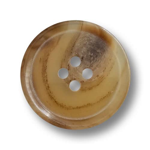 Knopfparadies - 8er Set zeitlose, braun und beige gemaserte Kunststoffknöpfe, fast wie Büffelhornknöpfe. Ø: ca. 17mm! Knopfparadies - 8er Set zeitlose, braun und beige gemaserte Kunststoffknöpfe, fast wie Büffelhornknöpfe. Ø: ca. 17mm! von Knopfparadies