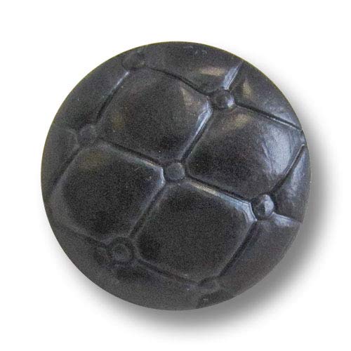 Knopfparadies - 8er dunkelblaue, fast schwarze Kunststoffknöpfe, Design fast wie Lederknöpfe. Ø: ca. 15mm! von Knopfparadies