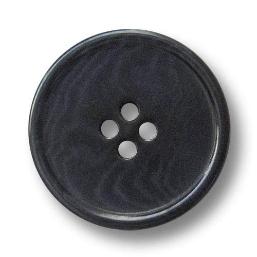 Knopfparadies - Besonders nachhaltig: 6er Set hochwertige Steinnussknöpfe in tiefem dunkelblau, klassisches Design. Ø: ca. 25mm! von Knopfparadies