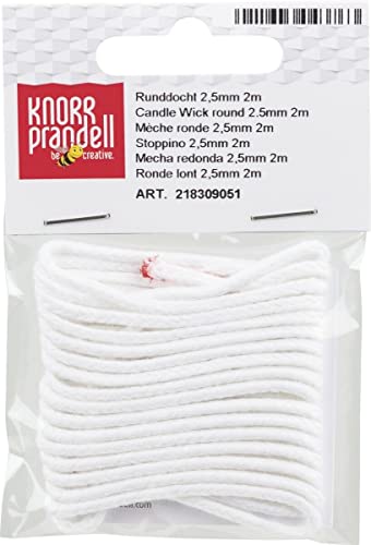 2 Meter Docht 2 mm Dicke 2,5 mm für Kerzen Wick rund Kerze 2 Meter Docht 2 mm Dicke 2,5 mm für Kerzen Wick rund Kerze von Knorr Prandell