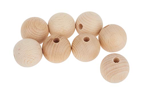 Baier & Schneider GmbH & Co.KG Holzkugeln, FSC Holzperlen Perlen Natur durchgebohrt Ø 35 mm, 8 Stück Baier & Schneider GmbH & Co.KG Holzkugeln, FSC Holzperlen Perlen Natur durchgebohrt Ø 35 mm, 8 Stück von Knorr Prandell