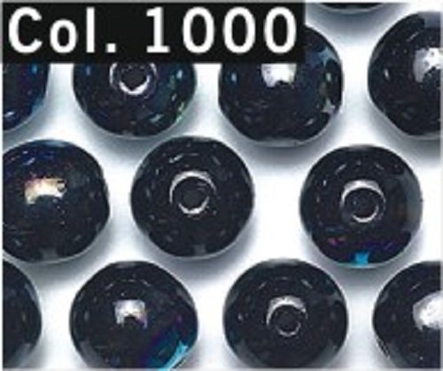 Gütermann Regenbogenperlen 6 mm Röhrchen mit 40 Stück Fb. 1000 schwarz von Gütermann GmbH