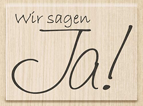 Knorr Prandell 211800007 Knorr prandell 211800007 Stempel aus Holz (Hochzeit) Motivgröße 6,4 x 4,5 cm, Motiv: Wir sagen JA. von Knorr Prandell