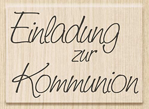 Knorr Prandell 211800100 Knorr prandell 211800100 Stempel aus Holz (Kommunion & Konfirmation) Motivgröße 6,1 x 4,2 cm , Motiv: Einladung zur Kommunion von Knorr Prandell