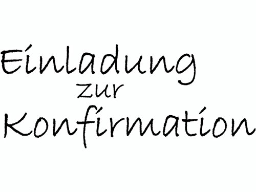 Knorr Prandell 211800141 Knorr prandell 211800141 Stempel aus Holz (Kommunion & Konfirmation) Motivgröße 6,8 x 2,8 cm , Motiv: Einladung zur Konfirmation von Knorr Prandell