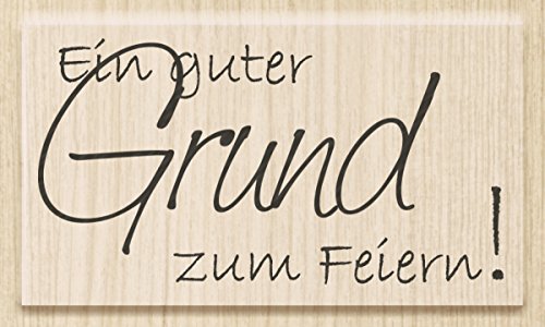 Knorr Prandell 211800301 Knorr prandell 211800301 Stempel aus Holz (Einladung) Motivgröße 6,5 x 3,5 cm , Motiv: Ein guter Grund zum Feiern. von Knorr Prandell