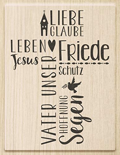 Knorr Prandell 211801112 Knorr prandell 211801112 Stempel aus Holz (Kommunion & Konfirmation) Motivgröße 6,3 x 8,5 cm , Motiv: Vater unser von Knorr Prandell