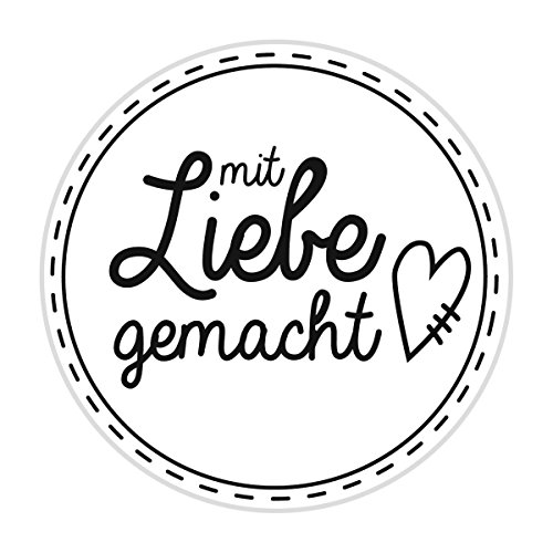 Knorr Prandell 211803002 Stempel aus Holz, rund Motivgröße circa Durchmesser 3,2 cm, Motiv mit Liebe gemacht von Knorr Prandell
