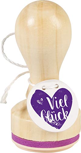 Knorr Prandell 211803034 Stempel aus Holz, rund Motivgröße circa Durchmesser 3,2 cm, Motiv Viel Glück Knorr Prandell 211803034 Stempel aus Holz, rund Motivgröße circa Durchmesser 3,2 cm, Motiv Viel Glück von Knorr Prandell