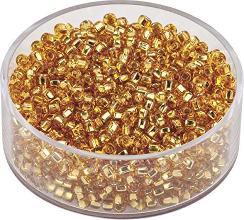 KnorrPrandell 5506113 Rocailles, 10/0 - 2 mm Durchmesser, gelbgold von Knorr Prandell