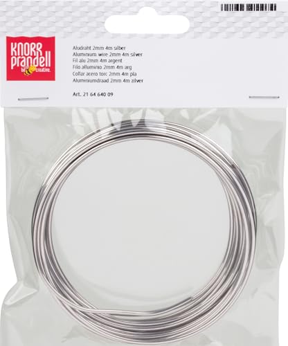 KnorrPrandell 6464009 Aluminiumdraht, 2 mm Durchmesser, blank, Grau von Knorr Prandell