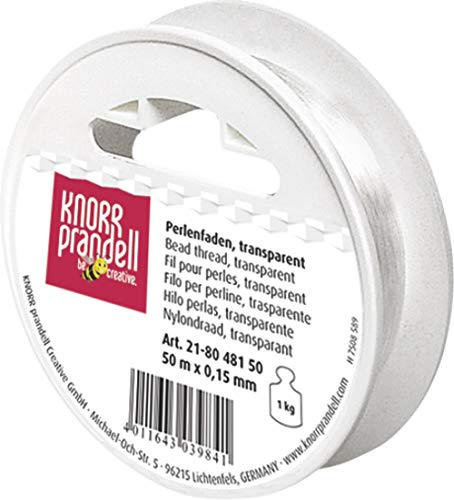 Perlonfaden 0,15mm 50m, Durchsichtig von Knorr Prandell