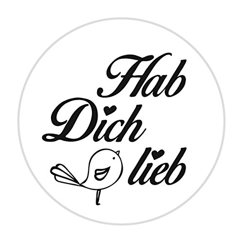 Stempel rund Hab dich lieb von Knorr Prandell