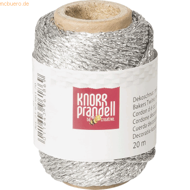 4 x Knorr prandell Dekoschnur Metallic 1,5mmx20m silber von Knorr prandell