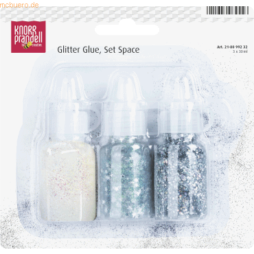 5 x Knorr prandell Glitterfarbe Glue Set 3x30ml Space von Knorr prandell