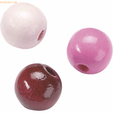 5 x Knorr prandell Holzperlen 10mm VE=50 Stück lila, pink von Knorr prandell