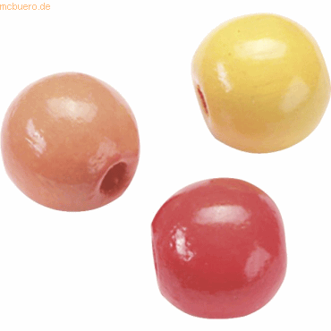 5 x Knorr prandell Holzperlen 6mm VE=125 Stück gelb, rot von Knorr prandell