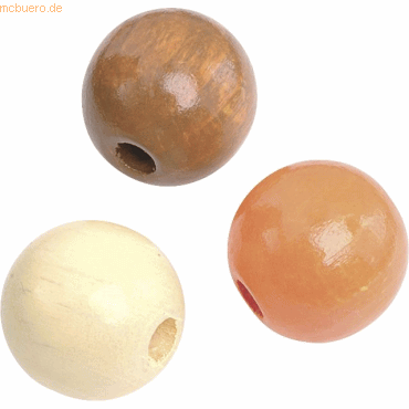 5 x Knorr prandell Holzperlen 6mm VE=125 Stück natur, orange von Knorr prandell