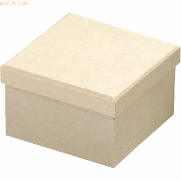 5 x Knorr prandell Pappbox mit Deckel quadratisch 10x10x6,3cm natur von Knorr prandell