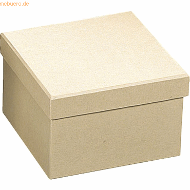 5 x Knorr prandell Pappbox mit Deckel quadratisch 13x13x8,5cm natur von Knorr prandell