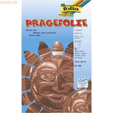 5 x Knorr prandell Prägefolie 18,5x29,0cm kupfer VE=3 Bogen 5 x Knorr prandell Prägefolie 18,5x29,0cm kupfer VE=3 Bogen von Knorr prandell