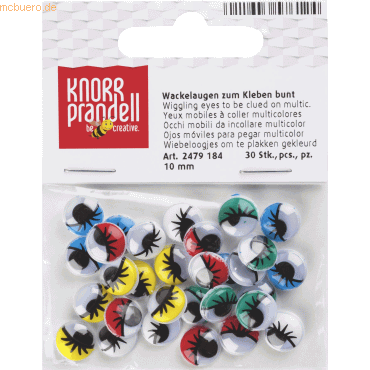 5 x Knorr prandell Wackelaugen 10mm bunt VE=30 Stück von Knorr prandell