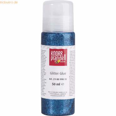 6 x Knorr prandell Glitter Glue 50 ml blau von Knorr prandell