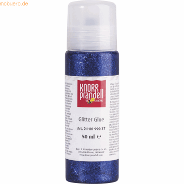 6 x Knorr prandell Glitter Glue 50 ml dunkelblau von Knorr prandell