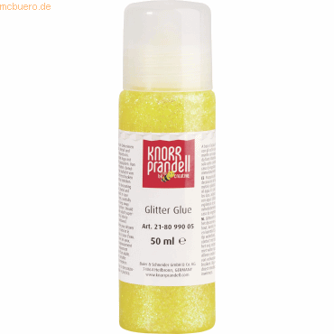 6 x Knorr prandell Glitter Glue 50 ml gelb/regenbogen von Knorr prandell