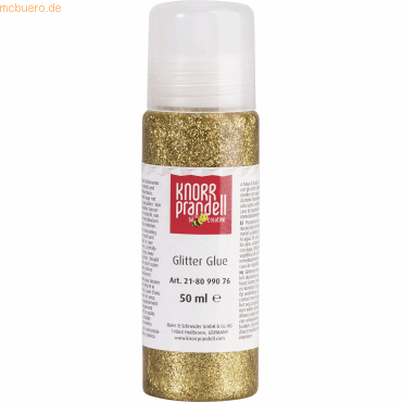 6 x Knorr prandell Glitter Glue 50 ml gold von Knorr prandell