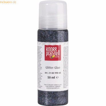 6 x Knorr prandell Glitter Glue 50 ml grau von Knorr prandell