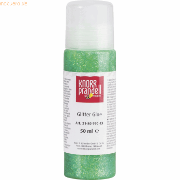 6 x Knorr prandell Glitter Glue 50 ml hellgrün von Knorr prandell