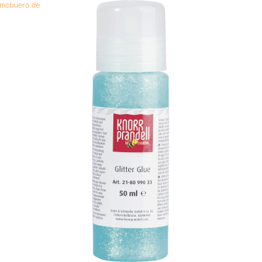 6 x Knorr prandell Glitter Glue 50 ml neonblau von Knorr prandell