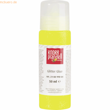 6 x Knorr prandell Glitter Glue 50 ml neongelb/regenbogen von Knorr prandell